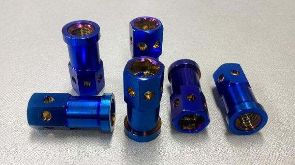 画像7: クイックチェンジギアカバー用チタン製フローティングナット 1個(PVD焼け色) (7)