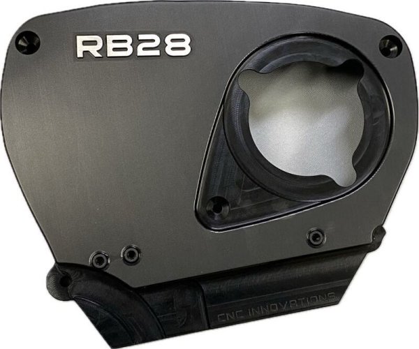画像1: RB26ビレットタイミングベルトカバー（RB28ロゴ） (1)