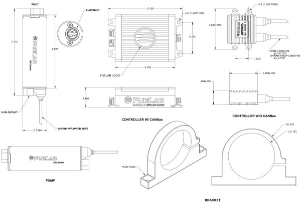 画像2: ツインスクリューブラシレス燃料ポンプ　625LPH（インライン） (2)