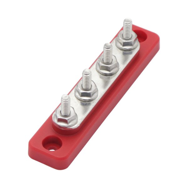 画像2: 4way配電ブロック (赤・黒） (2)