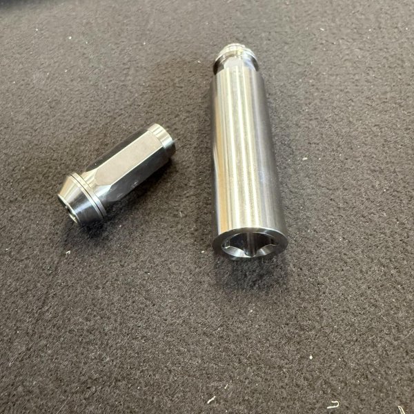 画像3: ７角チタンフローティングホイールナットM12　4本＋工具セット (3)