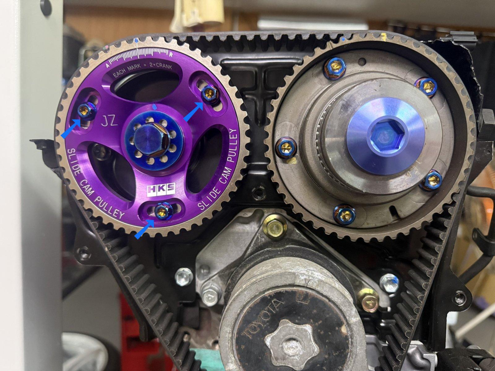 HKS製2JZ-GTE用スライドカムプーリー用チタンボルトセット - Do-Luck